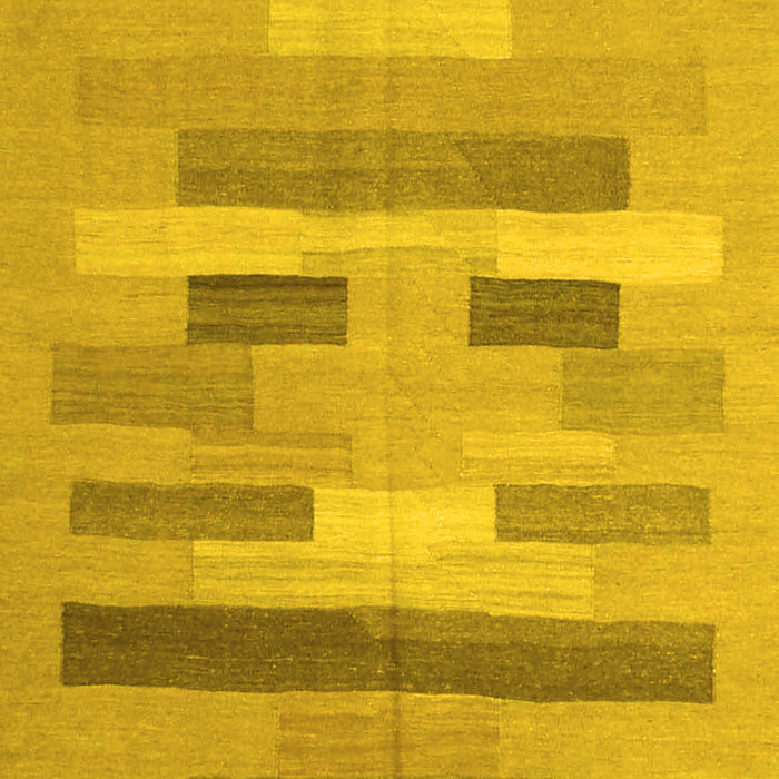 Machine Washable Abstract Yellow Contemporary Rug, wshcon1255yw