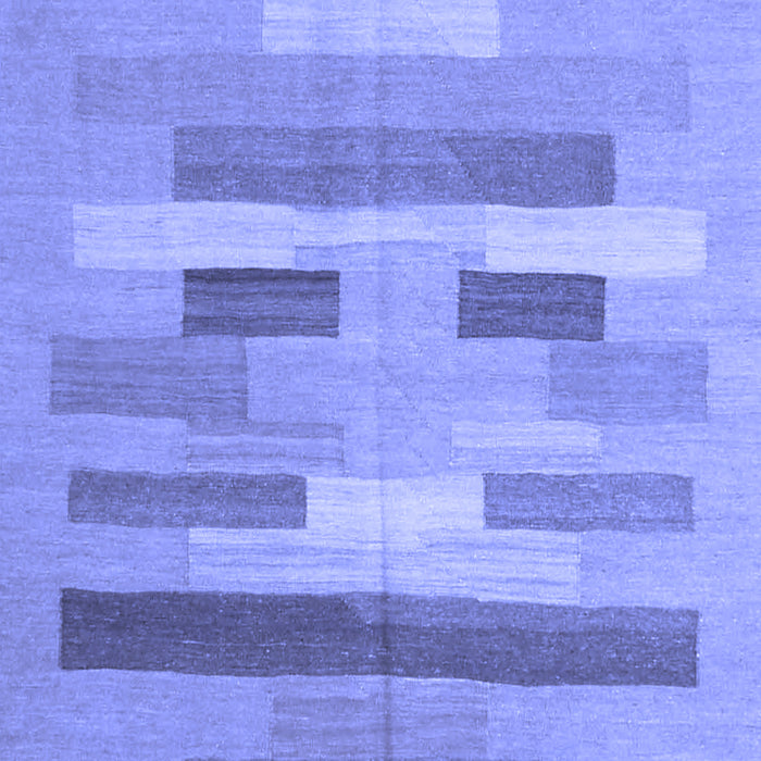 Abstract Blue Contemporary Rug, con1255blu