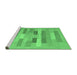 Sideview of Machine Washable Abstract Emerald Green Contemporary Area Rugs, wshcon1255emgrn