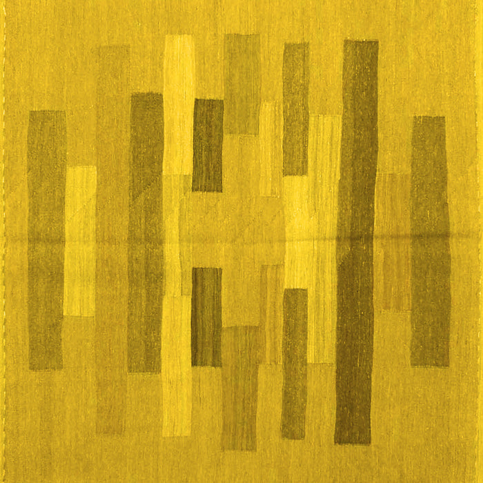Square Abstract Yellow Contemporary Rug, con1255yw