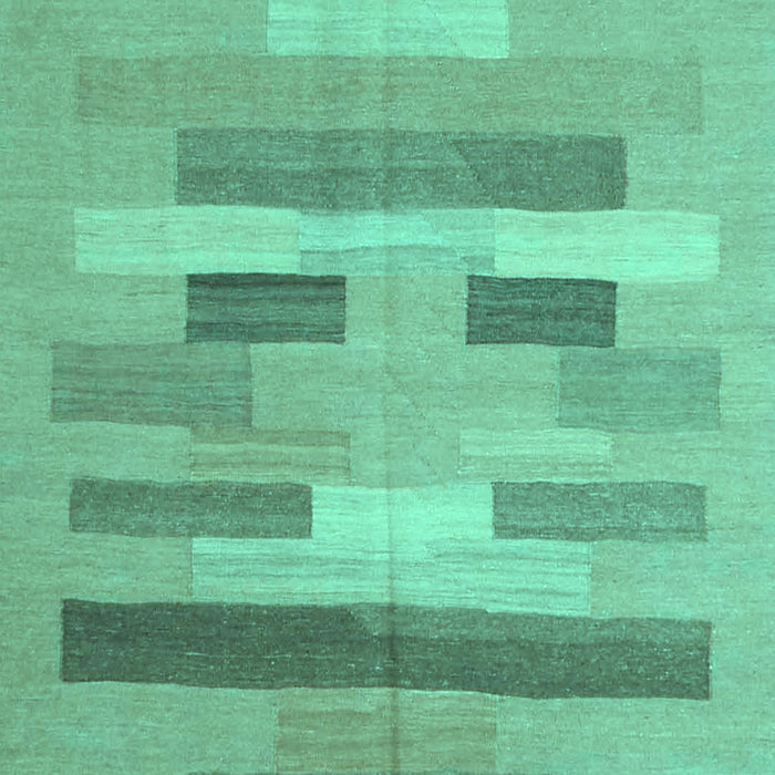 Abstract Turquoise Contemporary Rug, con1255turq