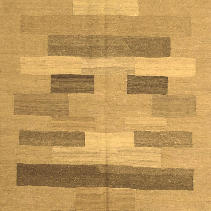 Machine Washable Abstract Brown Contemporary Rug, wshcon1255brn