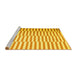 Sideview of Machine Washable Abstract Yellow Contemporary Rug, wshcon1256yw