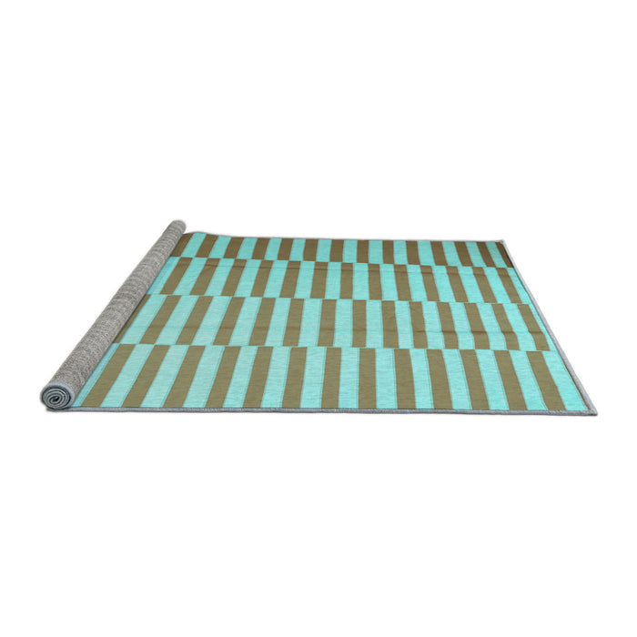Sideview of Machine Washable Abstract Light Blue Contemporary Rug, wshcon1256lblu