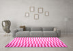 Machine Washable Abstract Pink Contemporary Rug in a Living Room, wshcon1256pnk