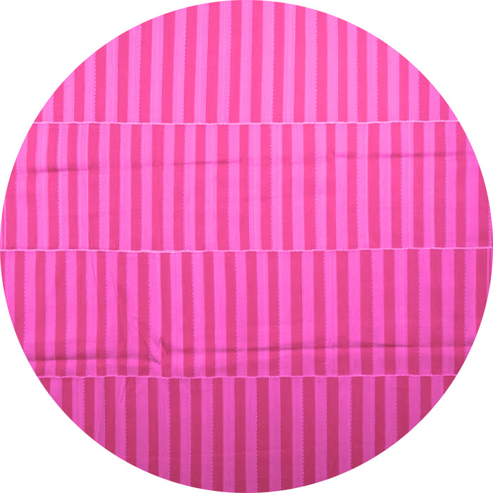 Round Machine Washable Abstract Pink Contemporary Rug, wshcon1257pnk