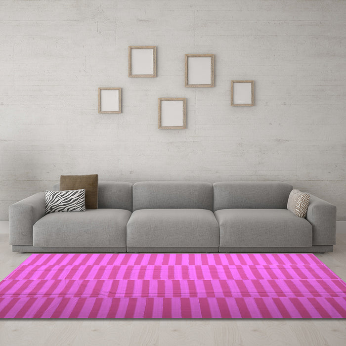 Machine Washable Abstract Purple Contemporary Area Rugs in a Living Room, wshcon1257pur