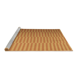 Sideview of Machine Washable Abstract Brown Contemporary Rug, wshcon1257brn