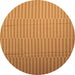 Round Abstract Brown Contemporary Rug, con1257brn