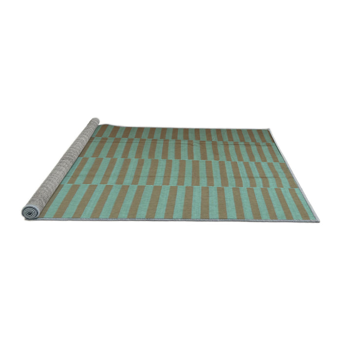 Sideview of Machine Washable Abstract Light Blue Contemporary Rug, wshcon1257lblu