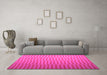 Machine Washable Abstract Pink Contemporary Rug in a Living Room, wshcon1257pnk