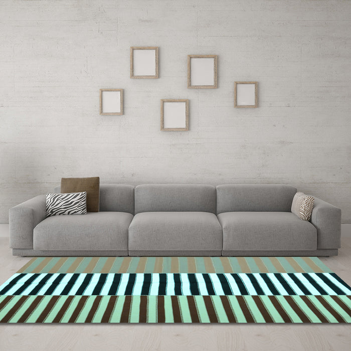 Machine Washable Abstract Light Blue Contemporary Rug in a Living Room, wshcon1258lblu