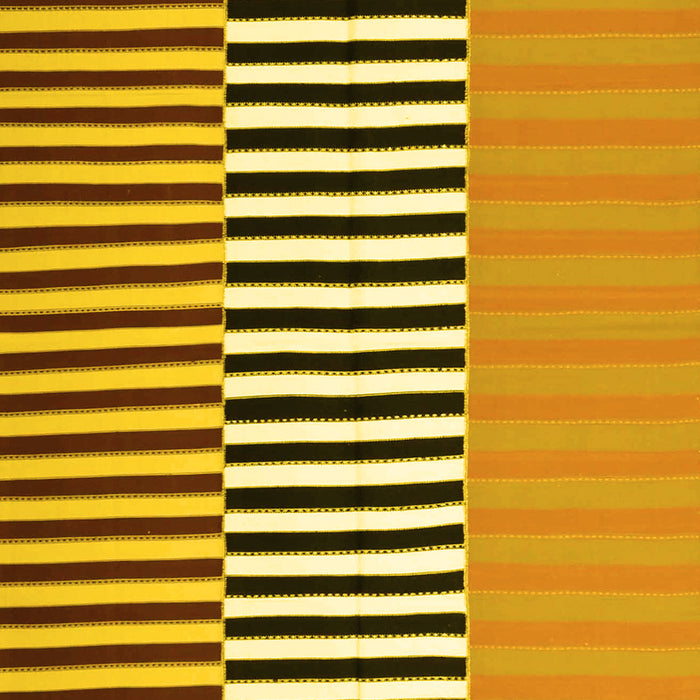 Abstract Yellow Contemporary Rug, con1258yw