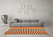 Machine Washable Abstract Orange Contemporary Area Rugs in a Living Room, wshcon1258org