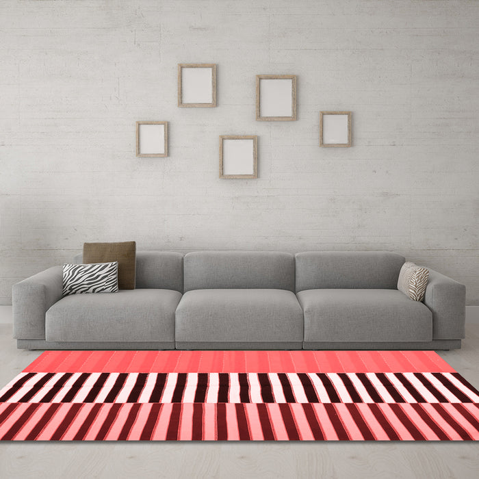 Contemporary Red Washable Rugs