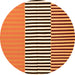 Square Abstract Orange Contemporary Rug, con1258org