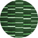 Round Oriental Emerald Green Traditional Rug, con1259emgrn