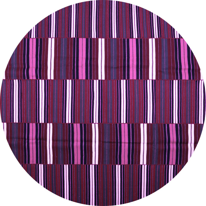 Round Oriental Purple Traditional Rug, con1259pur