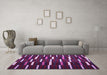 Machine Washable Oriental Purple Traditional Area Rugs in a Living Room, wshcon1259pur