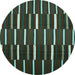 Round Machine Washable Oriental Turquoise Traditional Area Rugs, wshcon1259turq