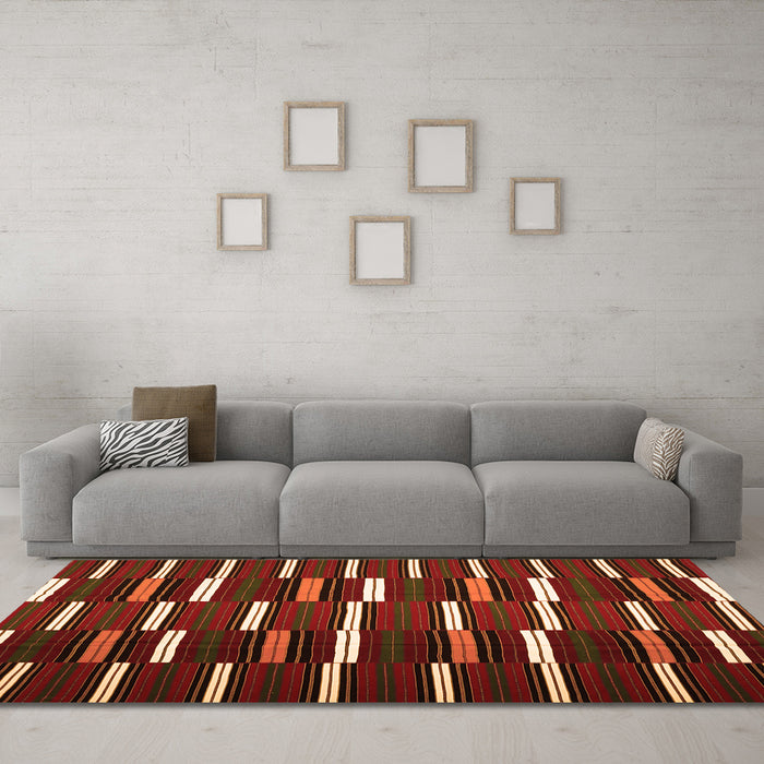 Machine Washable Oriental Orange Traditional Area Rugs in a Living Room, wshcon1259org