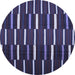 Round Oriental Blue Traditional Rug, con1259blu