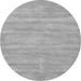 Machine Washable Solid Gray Modern Rug, wshcon125gry