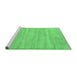 Sideview of Machine Washable Solid Emerald Green Modern Area Rugs, wshcon125emgrn