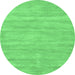 Round Solid Emerald Green Modern Rug, con125emgrn