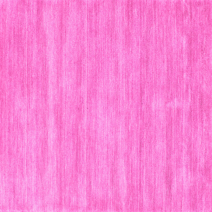 Square Machine Washable Solid Pink Modern Rug, wshcon125pnk