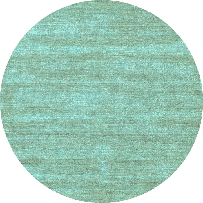 Round Solid Light Blue Modern Rug, con125lblu