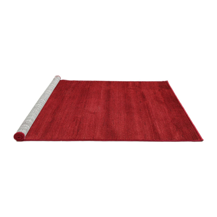 Serging Thickness of Machine Washable Contemporary Red Rug, wshcon126