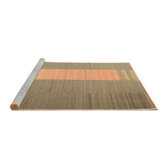 Serging Thickness of Machine Washable Contemporary Sand Brown Rug, wshcon1260