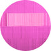 Round Abstract Pink Contemporary Rug, con1260pnk