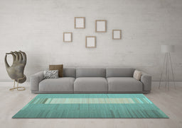 Machine Washable Abstract Light Blue Contemporary Rug in a Living Room, wshcon1260lblu
