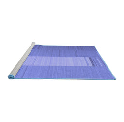 Sideview of Machine Washable Abstract Blue Contemporary Rug, wshcon1260blu