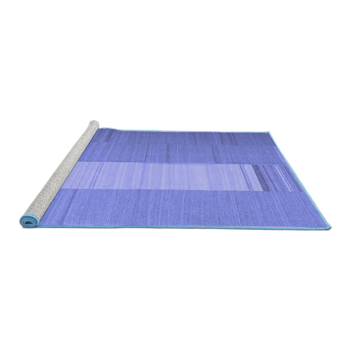 Sideview of Machine Washable Abstract Blue Contemporary Rug, wshcon1260blu