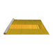 Sideview of Machine Washable Abstract Yellow Contemporary Rug, wshcon1260yw