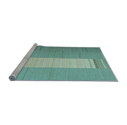 Sideview of Machine Washable Abstract Light Blue Contemporary Rug, wshcon1260lblu