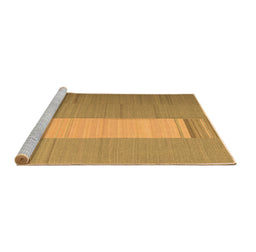 Sideview of Machine Washable Abstract Brown Contemporary Rug, wshcon1260brn