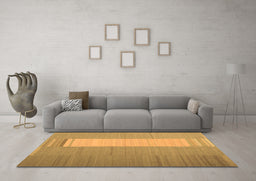 Machine Washable Abstract Brown Contemporary Rug in a Living Room,, wshcon1260brn