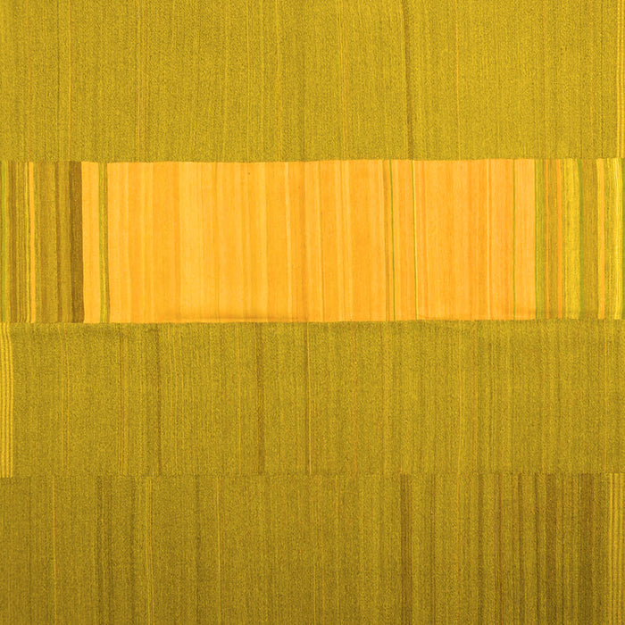 Square Machine Washable Abstract Yellow Contemporary Rug, wshcon1260yw