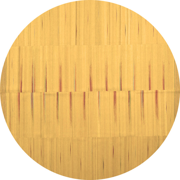 Round Machine Washable Abstract Brown Contemporary Rug, wshcon1261brn