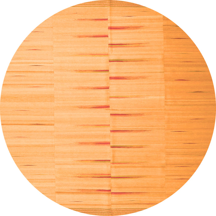 Square Abstract Orange Contemporary Rug, con1261org