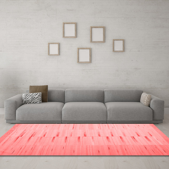 Contemporary Red Washable Rugs