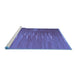 Sideview of Machine Washable Oriental Blue Traditional Rug, wshcon1262blu