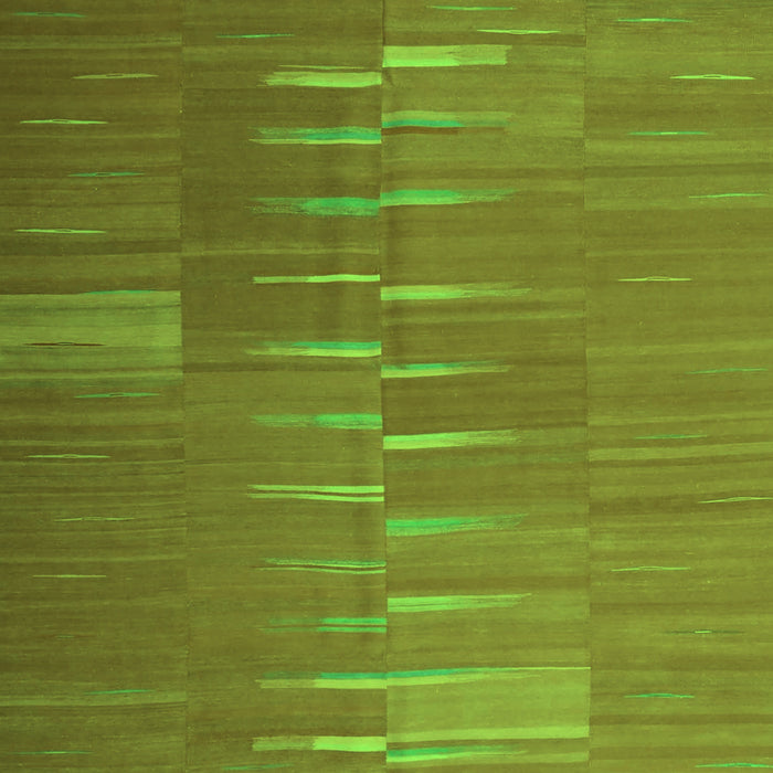 Serging Thickness of Machine Washable Oriental Green Traditional Area Rugs, wshcon1262grn