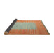 Thickness of Contemporary Neon Orange Modern Rug, con1263