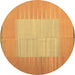 Round Machine Washable Abstract Brown Contemporary Rug, wshcon1263brn