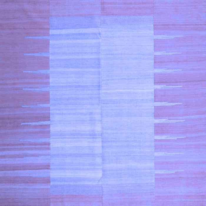 Abstract Blue Contemporary Rug, con1263blu